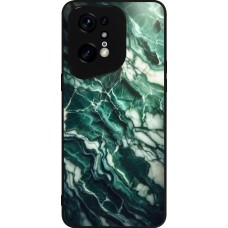 OPPO Find X5 Pro Case Hülle - Silikon schwarz Majestätischer grüner Marmor
