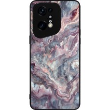 OPPO Find X5 Pro Case Hülle - Silikon schwarz Violetter silberner Marmor