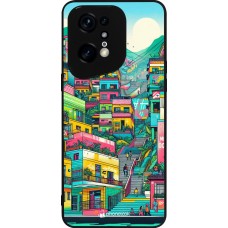 OPPO Find X5 Pro Case Hülle - Silikon schwarz Medellin Comuna 13 Kunst