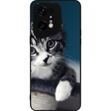 OPPO Find X5 Pro Case Hülle - Silikon schwarz Meow 23
