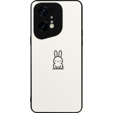 OPPO Find X5 Pro Case Hülle - Silikon schwarz Minimal Häschen Süße