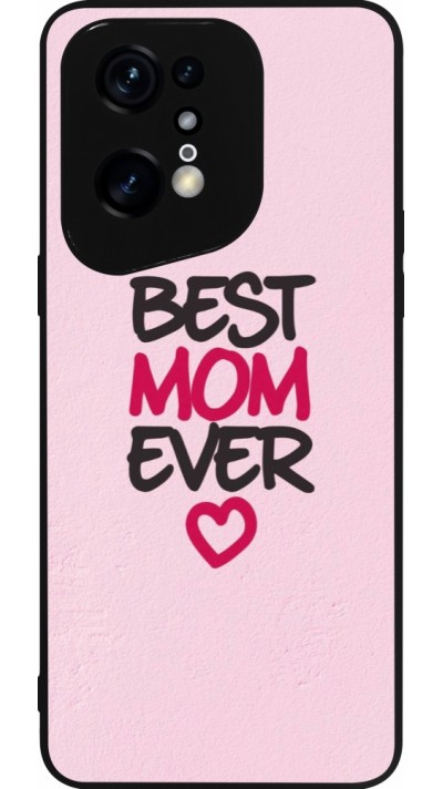 OPPO Find X5 Pro Case Hülle - Silikon schwarz Mom 2023 best Mom ever pink