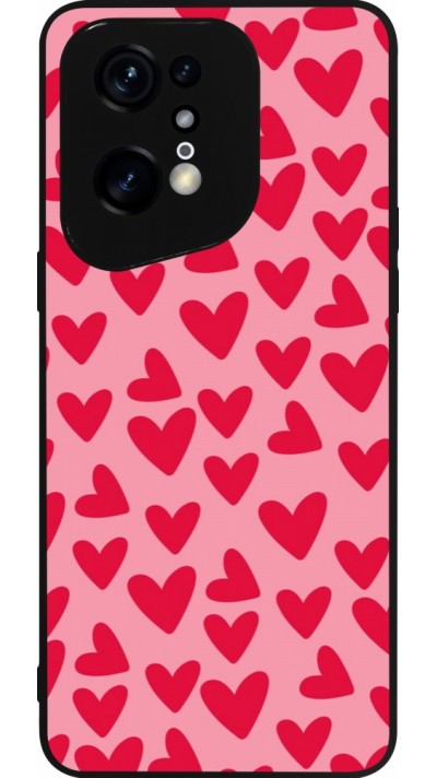 OPPO Find X5 Pro Case Hülle - Silikon schwarz Mom 2024 kleine Herzen