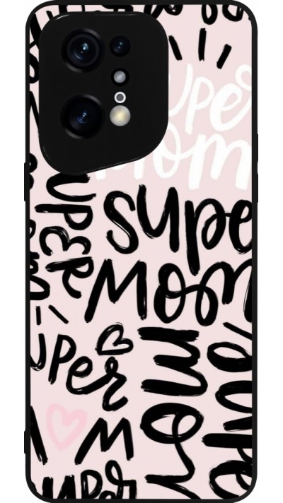 OPPO Find X5 Pro Case Hülle - Silikon schwarz Mom 2024 Super mom