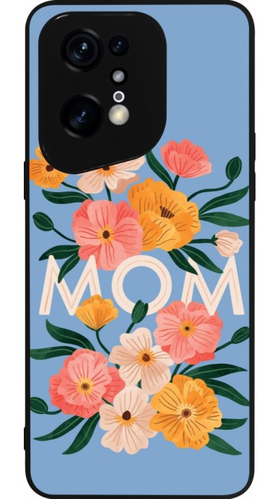 OPPO Find X5 Pro Case Hülle - Silikon schwarz Mom 2026 Flowers