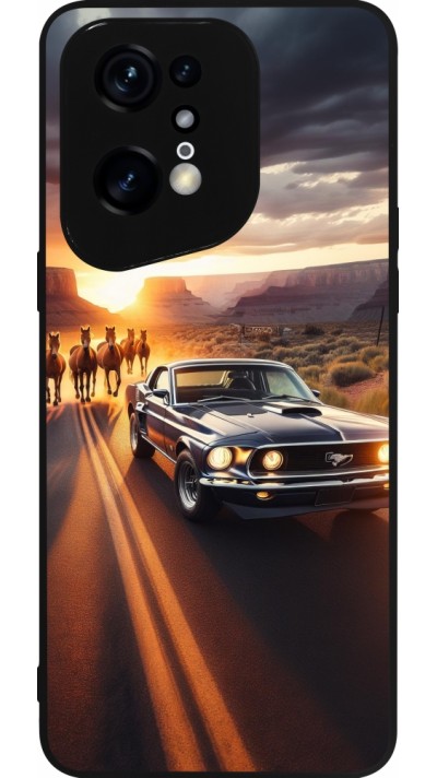 OPPO Find X5 Pro Case Hülle - Silikon schwarz Mustang 69 Grand Canyon