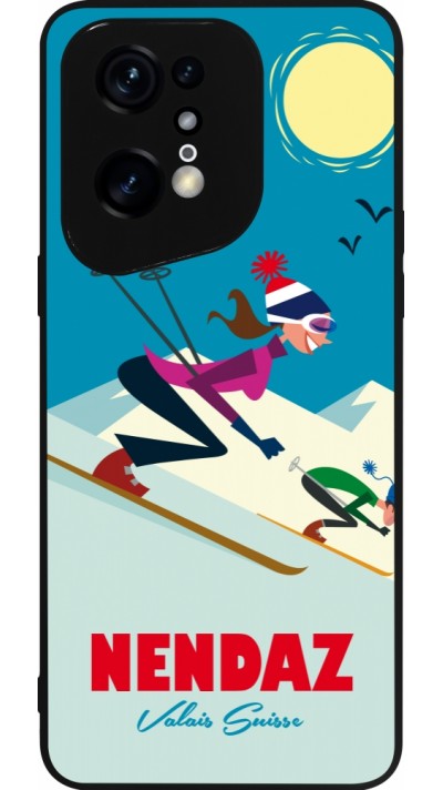 OPPO Find X5 Pro Case Hülle - Silikon schwarz Nendaz Ski Downhill