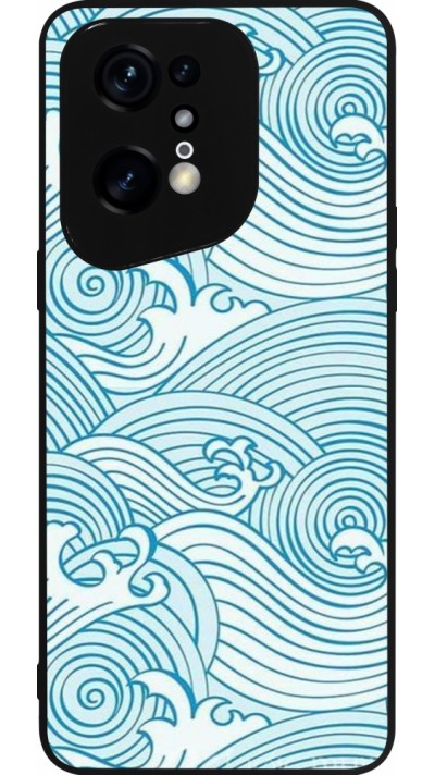 OPPO Find X5 Pro Case Hülle - Silikon schwarz Ocean Waves