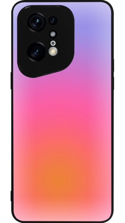 OPPO Find X5 Pro Case Hülle - Silikon schwarz Orange Pink Blue Gradient