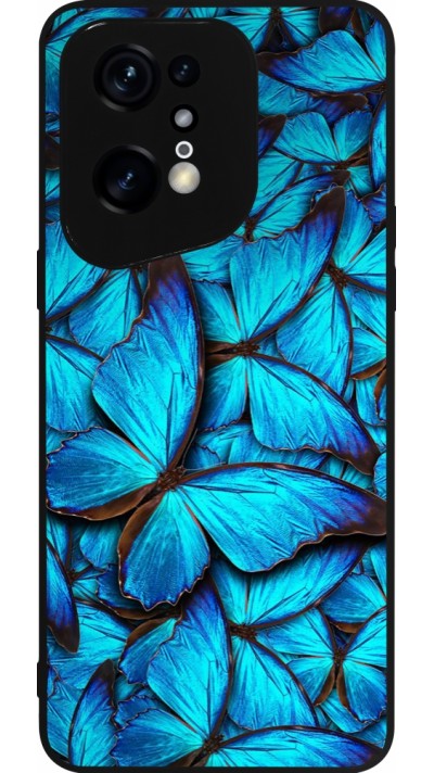 OPPO Find X5 Pro Case Hülle - Silikon schwarz Papillon bleu
