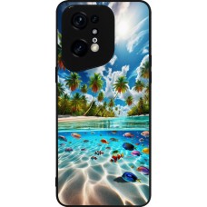 OPPO Find X5 Pro Case Hülle - Silikon schwarz Strandparadies