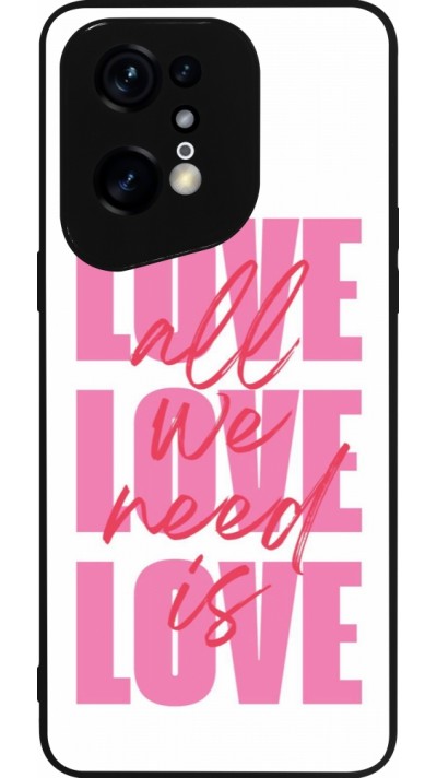 OPPO Find X5 Pro Case Hülle - Silikon schwarz Saint Valentines Day 26 Love all we need is