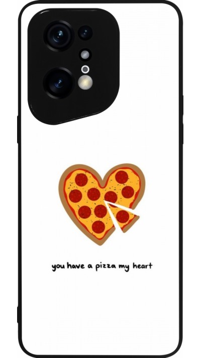 OPPO Find X5 Pro Case Hülle - Silikon schwarz Saint Valentines Day 26 You have my pizza heart