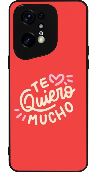 OPPO Find X5 Pro Case Hülle - Silikon schwarz Saint Valentines Day 26 Te quiero mucho