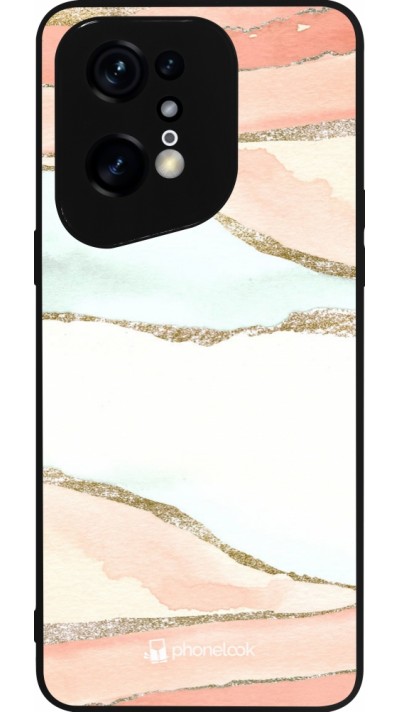 OPPO Find X5 Pro Case Hülle - Silikon schwarz Shimmering Orange