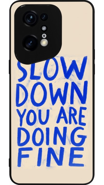 OPPO Find X5 Pro Case Hülle - Silikon schwarz Slow down 2026