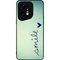 OPPO Find X5 Pro Case Hülle - Silikon schwarz Smile