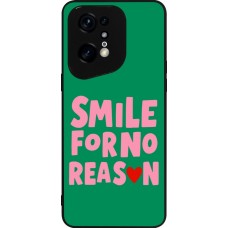 OPPO Find X5 Pro Case Hülle - Silikon schwarz Smile for no reason 2026