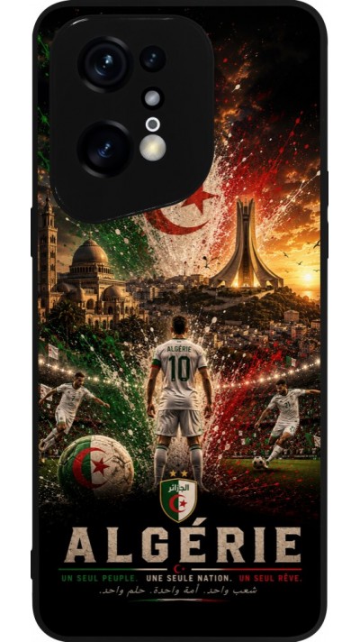 OPPO Find X5 Pro Case Hülle - Silikon schwarz Fussball Algerien splash 2026