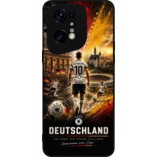 OPPO Find X5 Pro Case Hülle - Silikon schwarz Fussball Deutschland splash 2026