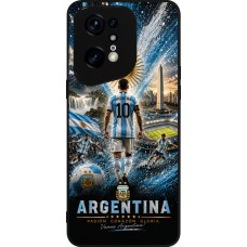 OPPO Find X5 Pro Case Hülle - Silikon schwarz Fussball Argentinien splash 2026