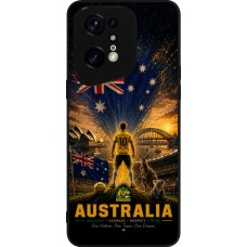 OPPO Find X5 Pro Case Hülle - Silikon schwarz Fussball Australien splash 2026
