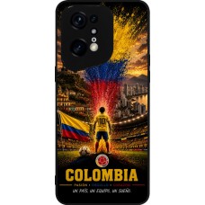 OPPO Find X5 Pro Case Hülle - Silikon schwarz Fussball Kolumbien splash 2026