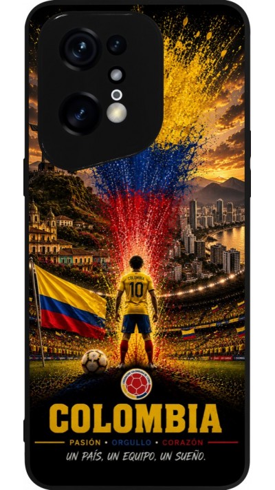 OPPO Find X5 Pro Case Hülle - Silikon schwarz Fussball Kolumbien splash 2026