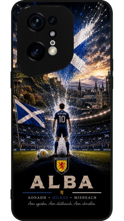 OPPO Find X5 Pro Case Hülle - Silikon schwarz Fussball Schottland splash 2026