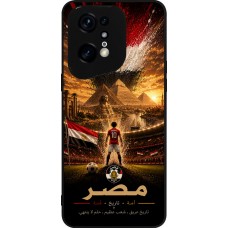 OPPO Find X5 Pro Case Hülle - Silikon schwarz Fussball Ägypten splash 2026