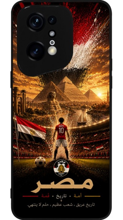OPPO Find X5 Pro Case Hülle - Silikon schwarz Fussball Ägypten splash 2026