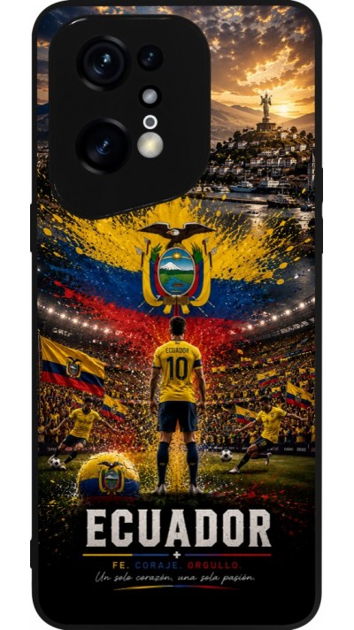OPPO Find X5 Pro Case Hülle - Silikon schwarz Fussball Ecuador splash 2026