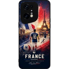 OPPO Find X5 Pro Case Hülle - Silikon schwarz Fussball Frankreich splash 2026