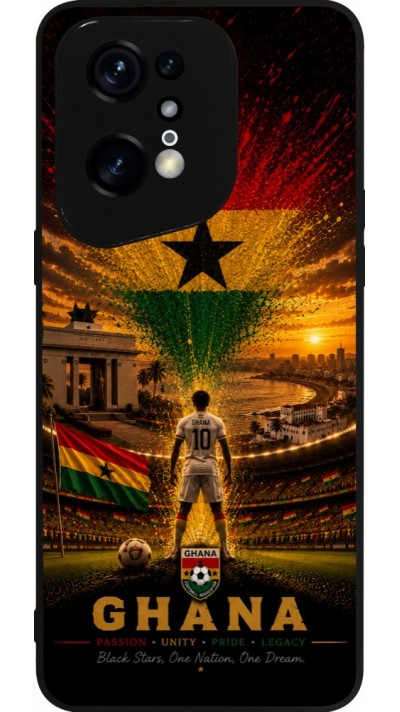 OPPO Find X5 Pro Case Hülle - Silikon schwarz Fussball Ghana splash 2026