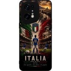 OPPO Find X5 Pro Case Hülle - Silikon schwarz Fussball Italien splash 2026
