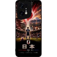 OPPO Find X5 Pro Case Hülle - Silikon schwarz Fussball Japan splash 2026