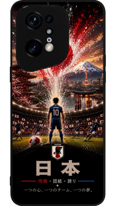 OPPO Find X5 Pro Case Hülle - Silikon schwarz Fussball Japan splash 2026