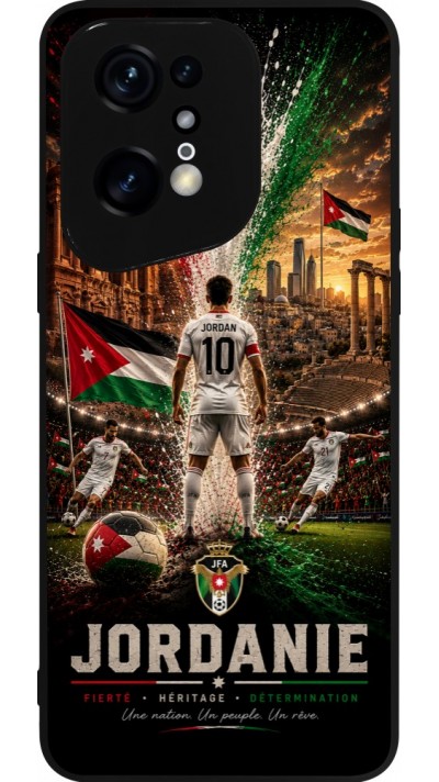 OPPO Find X5 Pro Case Hülle - Silikon schwarz Fussball Jordanien splash 2026