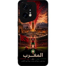 OPPO Find X5 Pro Case Hülle - Silikon schwarz Fussball Marokko splash 2026