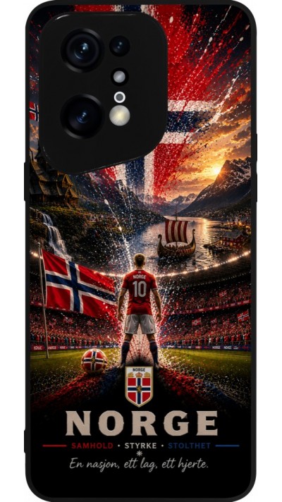 OPPO Find X5 Pro Case Hülle - Silikon schwarz Fussball Norwegen splash 2026