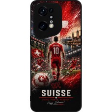 OPPO Find X5 Pro Case Hülle - Silikon schwarz Fussball Suisse splash 2026