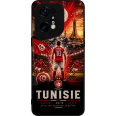 OPPO Find X5 Pro Case Hülle - Silikon schwarz Fussball Tunesien splash 2026