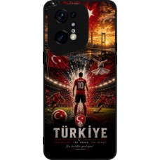 OPPO Find X5 Pro Case Hülle - Silikon schwarz Fussball Türkei splash 2026