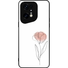 OPPO Find X5 Pro Case Hülle - Silikon schwarz Spring 23 minimalist flower