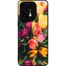 OPPO Find X5 Pro Case Hülle - Silikon schwarz Bouquet of tulips 2026
