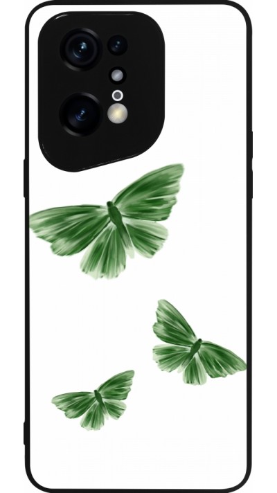 OPPO Find X5 Pro Case Hülle - Silikon schwarz Butterflies 2026