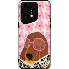 OPPO Find X5 Pro Case Hülle - Silikon schwarz Dog with newspaper 2026