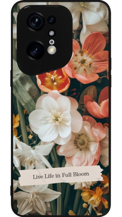 OPPO Find X5 Pro Case Hülle - Silikon schwarz Full Bloom 2026