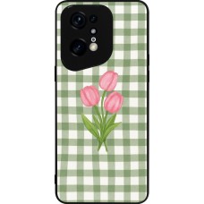 OPPO Find X5 Pro Case Hülle - Silikon schwarz Green vichy tulips 2026