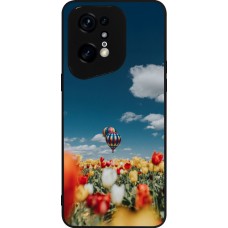 OPPO Find X5 Pro Case Hülle - Silikon schwarz Hot air balloon 2026